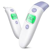 Termómetro de fiebre sin contacto, termómetro digital para bebés, termómetro por infrarrojos, para niños y adultos, medición precisa del tiempo de medición de 1 segundo (B)
