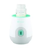 Bebeconfort Calentador de biberones eléctrico , calienta los biberones y la comida del bebé en 70 segundos, blanco con verde