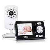 Chicco Video Baby Monitor Smart, Vigilabebés con Cámara para Ver a Bebés y Niños con Pantalla a Color LCD 2.4', Alcance de 200 m, Visión Nocturna, Activación por Voz y Batería de Larga Duración