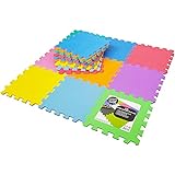 Stomping Ground Toys - 20 Alfombras Puzzle EVA Coloridas Alfombras de Foam Encajables para Actividades Infantiles en el Piso