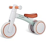 Ineffbb Bicicleta de equilibrio para bebés de 1 a 2 años, bicicleta para niños pequeños, andador de bebé con 3 ruedas para bebés de 10 a 24 meses, primera bicicleta deslizante sin pedales para niños y