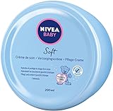 NIVEA BABY Soft Care Cream, crema hidratante para bebés con caléndula que nutre y protege durante 24 horas, 200 ml