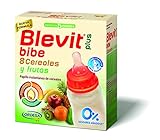 Blevit Plus Bibe 8 Cereales y Frutas - Papilla de Cereales para Bebé fórmula especial para Biberón - Facilita la Digestión - Desde los 5 meses - 600g